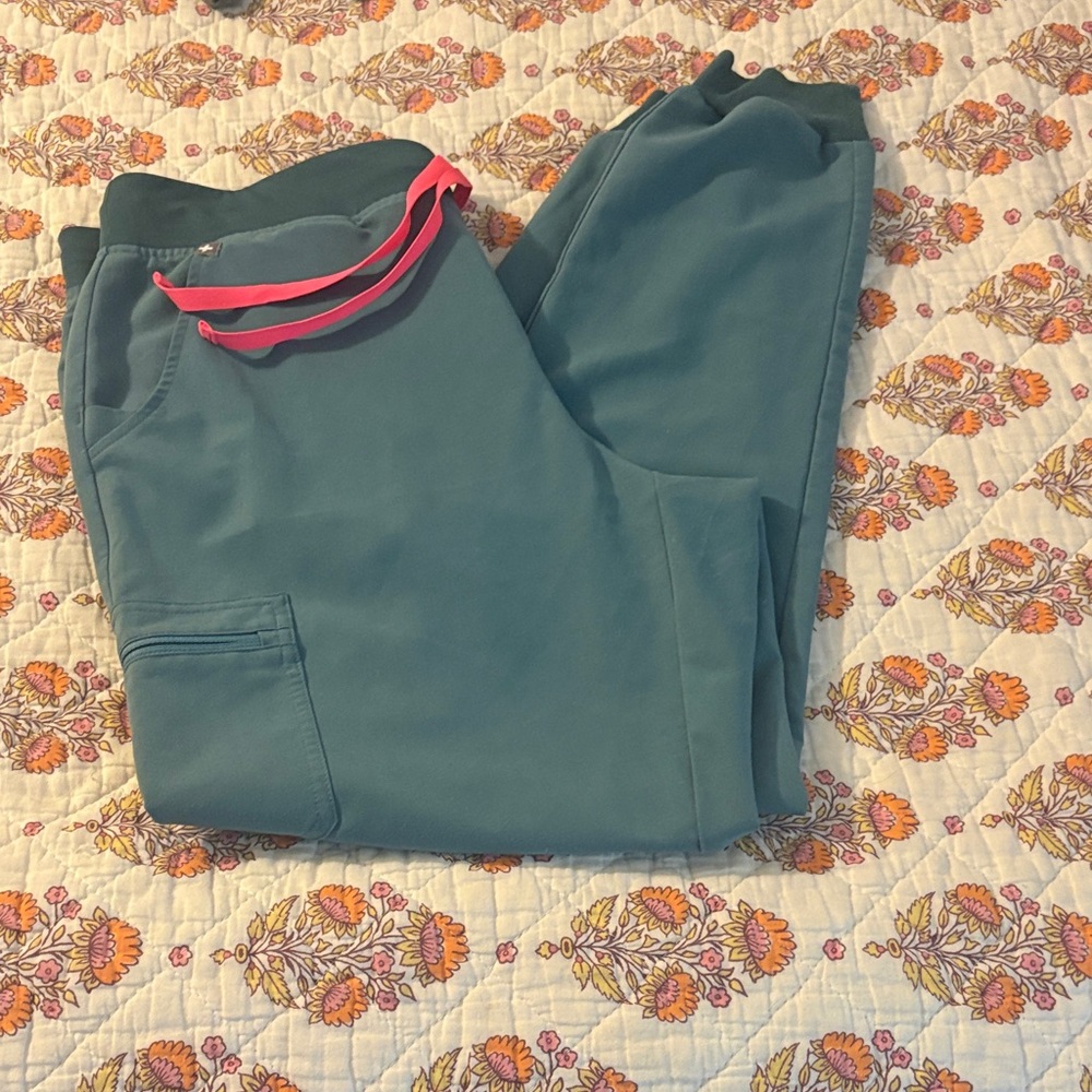 Figs  Scrub Pants with Pink Accents